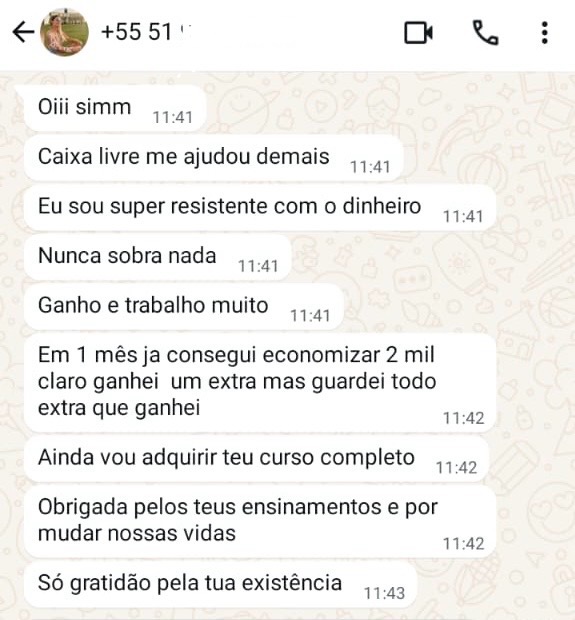 Depoimento da Andressa sobre o Caixa Livre